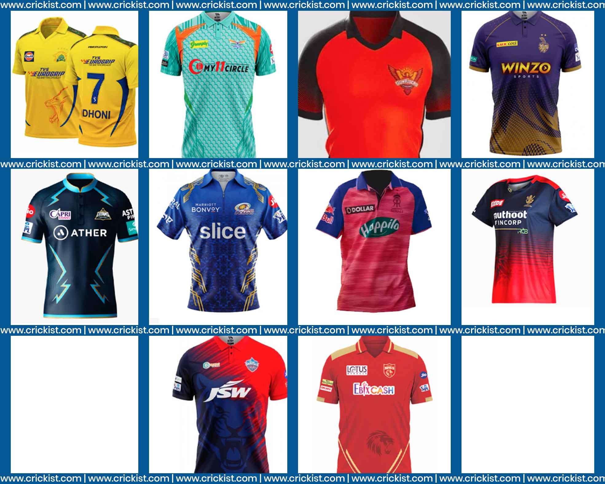 IPL 2025 Kits New IPL All Team Jerseys and Sponsors Crickist