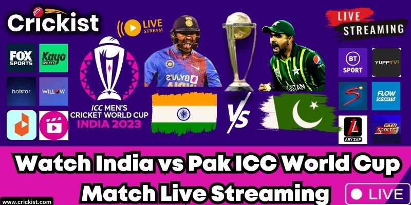 Where to Watch India vs Pak World Cup 2023 Match Live Streaming Online for free?