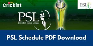 PSL Schedule and Fixtures PDF Download