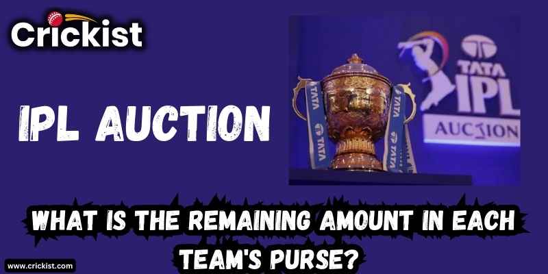 What is the Remaining Amount in Each IPL Team's Purse in Auction?