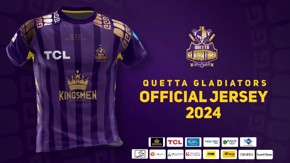Official Quetta Gladiators Official Jersey and Shirt