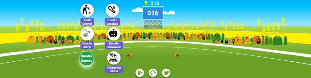 Doodle Cricket Game Interface